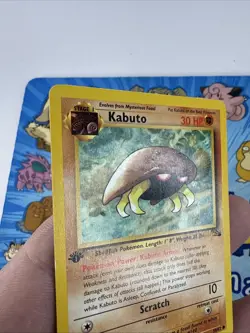 Kabuto 1st Edition Fossil Set Pokemon WOTC TCG Common Card #50/62 LP - Image 5