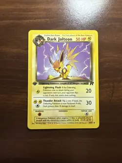 Dark Jolteon 1st Edition 38/82 Team Rocket Pokemon Regular Card TCG - Image 1