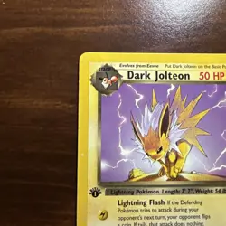 Dark Jolteon 1st Edition 38/82 Team Rocket Pokemon Regular Card TCG - Image 2