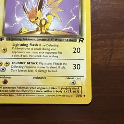 Dark Jolteon 1st Edition 38/82 Team Rocket Pokemon Regular Card TCG - Image 4