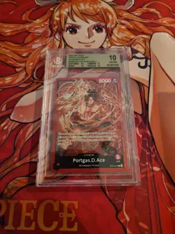 One Piece card PORTGAS D ACE OP03-011 BGS 10 English - Image 1