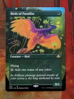 MTG Card : Birds of Paradise (Dominaria Remastered) BORDERLESS - Image 1