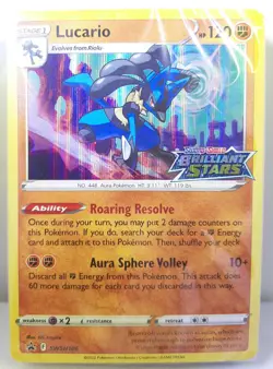 Pokemon TCG BRILLIANT STARS Build and Battle Lucario Sealed Card Deck with Promo - Image 1