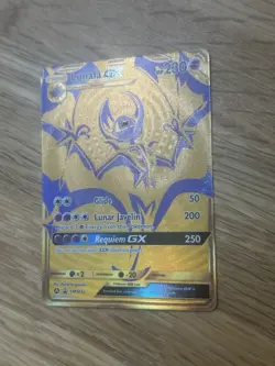Pokemon Lunala GX SM103a Full Art Gold Card Black Star Promo - Image 1