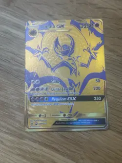 Pokemon Lunala GX SM103a Full Art Gold Card Black Star Promo - Image 2