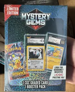 Pokemon Mystery Gems Box Lot (2) Sealed - 1 CGC Graded Card + 1 Booster Pack - Image 1