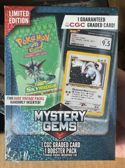 Pokemon Mystery Gems Box Lot (2) Sealed - 1 CGC Graded Card + 1 Booster Pack - Image 2