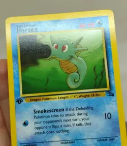 Horsea - 49/62 - 1st Edition Fossil - Common - Pokemon Card NM - FREE SHIPPING - Image 4