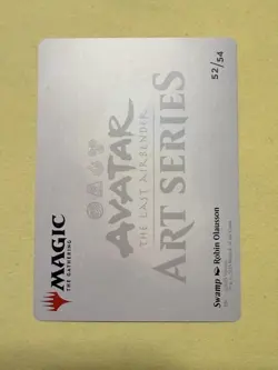Magic The Gathering Avatar Art Series #52/54 Swamp Gold Stamp Card - Image 2