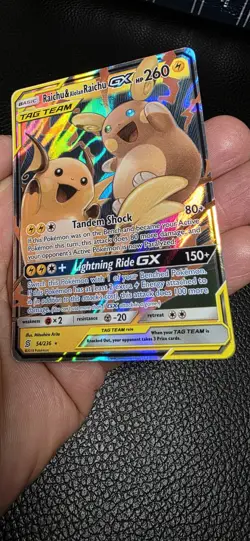2019 Pokemon TCG Alolan Raichu Holo Rare Card 57/236 Pack Fresh Condition - Image 2