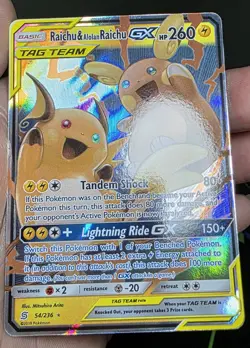 2019 Pokemon TCG Alolan Raichu Holo Rare Card 57/236 Pack Fresh Condition - Image 3