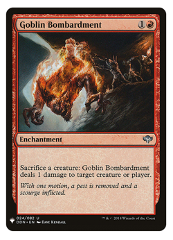 MTG - Goblin Bombardment - Enchantment - The List: Speed Vs Cunning (DDN) - M/NM - Image 1