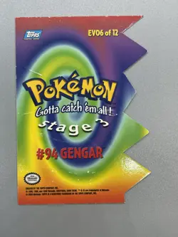 Pokemon Topps Gengar #94 EV06 Of 12 Die Cut MP - Image 4
