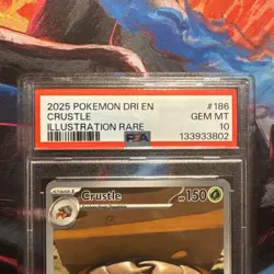 2025 Pokemon SV Destined Rivals Crustle Illustration Rare #186/182 PSA 10 - Image 3