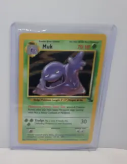 Pokemon Muk 13/62 Fossil WOTC Unlimited Holofoil Rare LP - Image 1