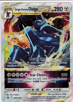 JUMBO Oversized Origin Forme Dialga VSTAR SWSH256 Black Star Promo Pokemon NM - Image 1