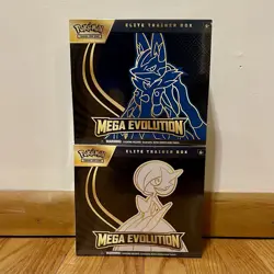Pokemon TCG: Mega Evolution Elite Trainer Box ETB Lucario & Gardevoir Set Of 2 - Image 1