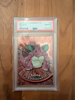 1999 Topps Pokemon TV Nidoking #34 PSA 10 Gem Mint - Image 1