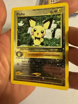 2001 Pokemon - Pichu Reverse Holo - WOTC Black Star Promo #35 - MULTI SWIRL!! - Image 4