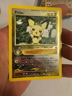 2001 Pokemon - Pichu Reverse Holo - WOTC Black Star Promo #35 - MULTI SWIRL!! - Image 5