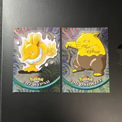 2000 Pokemon #96 DROWZEE #97 HYPNO TV Animation Edition Blue Logo TCG NM - Image 1