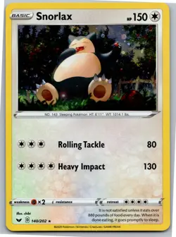 Snorlax - (Cosmos Holo) - Blister Exclusives 140/202 - Promo - NM Pokemon TCG - Image 1