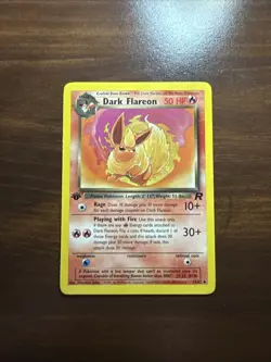 Dark Flareon Team Rocket First 1st Edition 35/82 Pokemon - Image 1