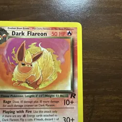 Dark Flareon Team Rocket First 1st Edition 35/82 Pokemon - Image 3