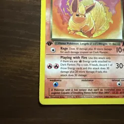 Dark Flareon Team Rocket First 1st Edition 35/82 Pokemon - Image 5