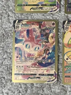 Pokemon Set of 4 Sylveon VMax HP310 Precious Touch Gold Foil Fan Art NM! - Image 4