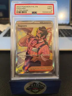 2023 POKEMON SCARLET & VIOLET PALDEA EVOLVED #255/193 SAGUARO ULTRA RARE PSA 9 - Image 1