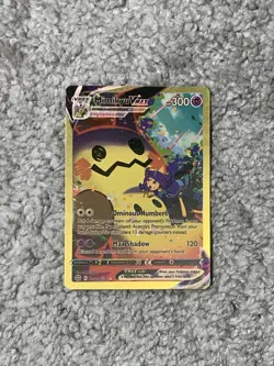 Pokemon Mimikyu VMax HP300 Ominous Numbers #TG17/TG30 Gold Foil Fan Art NM! - Image 1