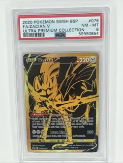 2020 Pokemon Black Star Promos - Zacian V - SWSH 076 -PSA 8 Grading Englisch - Image 1