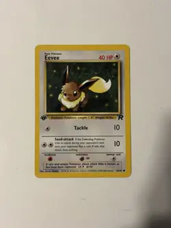 Pokemon TCG Team Rocket 1st Edition Regular Finish Eevee 55/82 - LP Condition! - Image 2
