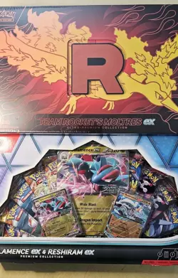 Pokemon Team Rocket's Moltres ex Ultra Collection UPC & Salamence & Reshiram Ex - Image 1