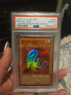 2003 Yu-Gi-Oh! Revival Jam Labyrinth of Nightmare LON 1st Edition Super PSA 8 - Image 1
