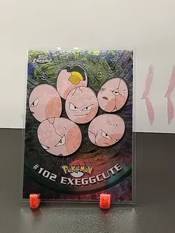Pokemon #102 Exeggcute Card Topps Chrome 2000 TV Animation Edition - Image 1