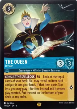 156/204 THE QUEEN DIVINER URSULAS RETURN LEGENDARY DISNEY LORCANA CARD - Image 1