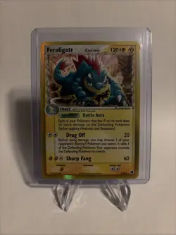 Pokemon TCG Feraligatr EX Dragon Frontiers Holo Rare Card 2/101 Delta Species - Image 1