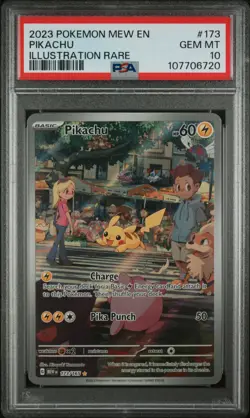 *PSA 10* 2023 Pokemon EN 151 Pikachu Illustration Rare IR 173/165 Full Art Card - Image 1