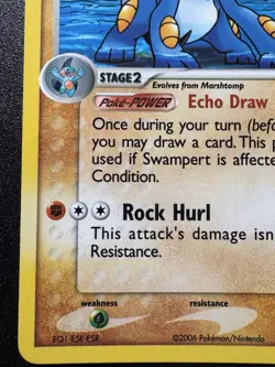 Swampert 27/100 EX Crystal Guardians Pokemon Card Reverse Holo Rare Near Mint - Image 5