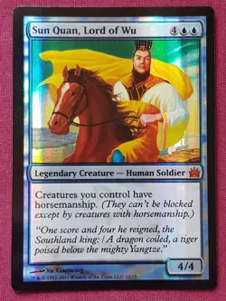 Magic The Gathering FROM THE VAULT LEGENDS FOIL SUN QUAN LORD OF WU FTV card MTG - Image 1