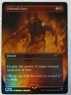 MTG Unleash Fury, Foil, NM/Unplayed, The Last of Us Secret Lair Drop (TLOU SLD) - Image 1