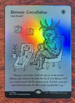 Demonic Consultation 0004 Near Mint FOIL Encyclopedia SLC Secret Lair Magic MTG - Image 1