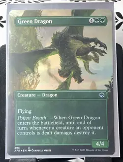 Green Dragon (Borderless) - FOIL - MTG - AFR - 295 - UNCOMMON ~ NM - Image 1