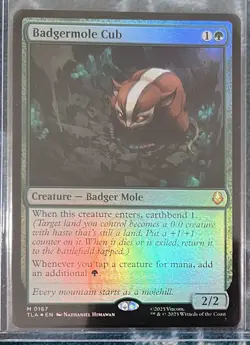 Badgermole Cub Foil 0167 Magic the Gathering Avatar The Last Airbender Set - Image 1