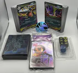 Pokemon Phantasmal Flames ETB Bulk w/ promo: Holos, Rares, Dice, Coin - Image 1
