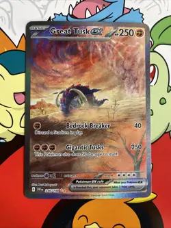 Pokemon Great Tusk ex 246/198 SIR Scarlet & Violet Base Set Holo Full Art NM/M - Image 1