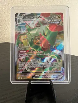 Pokemon TCG Crown Zenith Rayquaza VMAX Holo Ultra Rare Card 101/159 - Near Mint - Image 1
