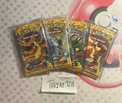 Pokemon XY Flashfire Booster Pack Art Set Factory Sealed (4 Packs) - Image 1